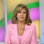 Hoda’s pink top, blazer and wide-leg pants on Today