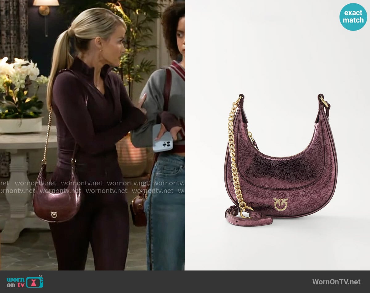 Pinko Brioche Hobo Mini Bag worn by Vanessa McBride (Lauren Buglioli) on Beyond the Gates