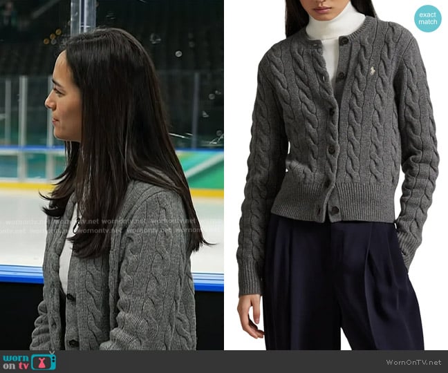 Polo Ralph Lauren Cable Wool & Cashmere Cardigan worn by Emilie Ikeda on Today