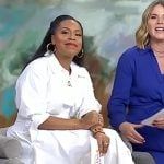 Sheinelle's white poplin midi dress on Today