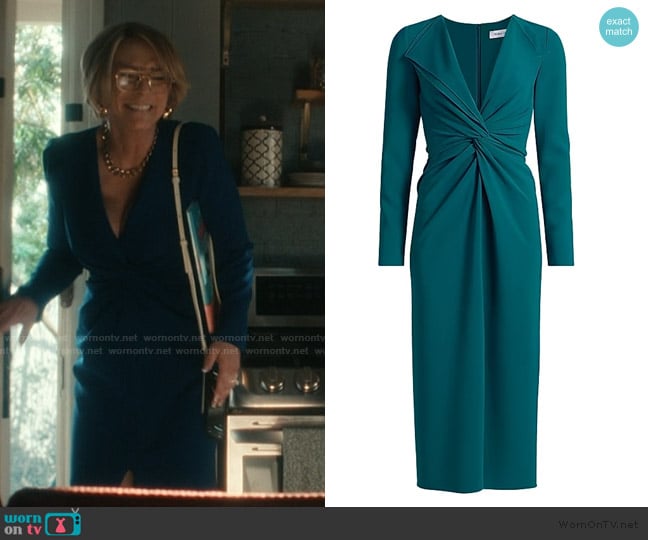 Prabal Gurung Lily Twist Long-Sleeve Midi-Dress worn by Dorothy Farinelli (Jamie Lee Curtis) on Scarpetta