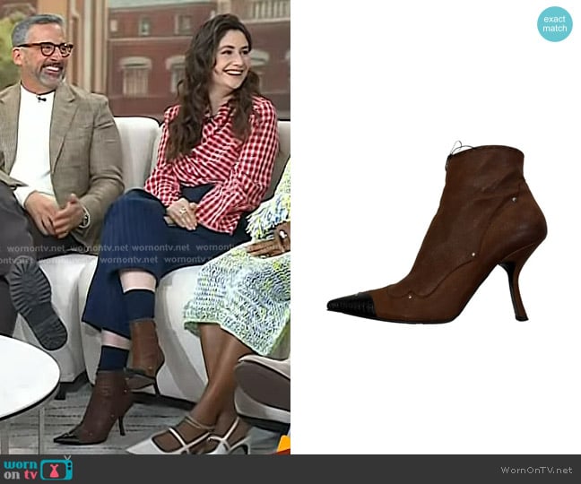 Prada Leather Ankle Boots worn by Charly Clive on Today