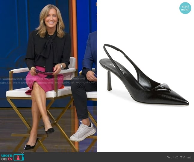 Lara’s black slingback pumps on GMA