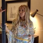 Rachel’s printed Kaftan on The Real Housewives of Beverly Hills