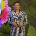 Deja Vu's printed wrap dress on Live with Kelly and Mark