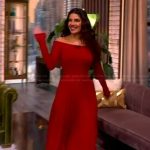 Priyanka Chopra Jonas’s red off shoulder dress on The View