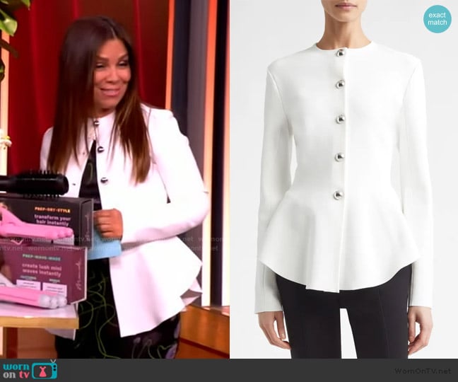 Proenza Scouler Dasha Peplum Jacket worn by Gretta Monahan on The View