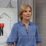 Kate's blue puff sleeve blouse on NBC News Daily