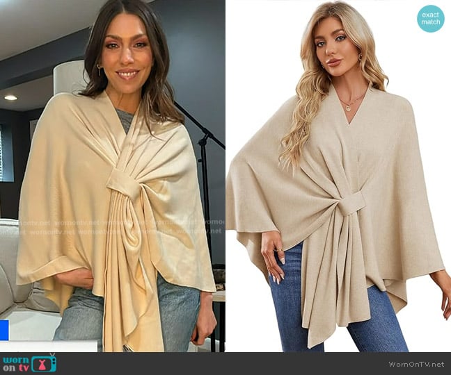 Puli at Amazon Open Front Poncho Sweater worn by Melissa Garcia on Today