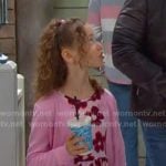 Rachel’s pink floral print dress on Days of our Lives