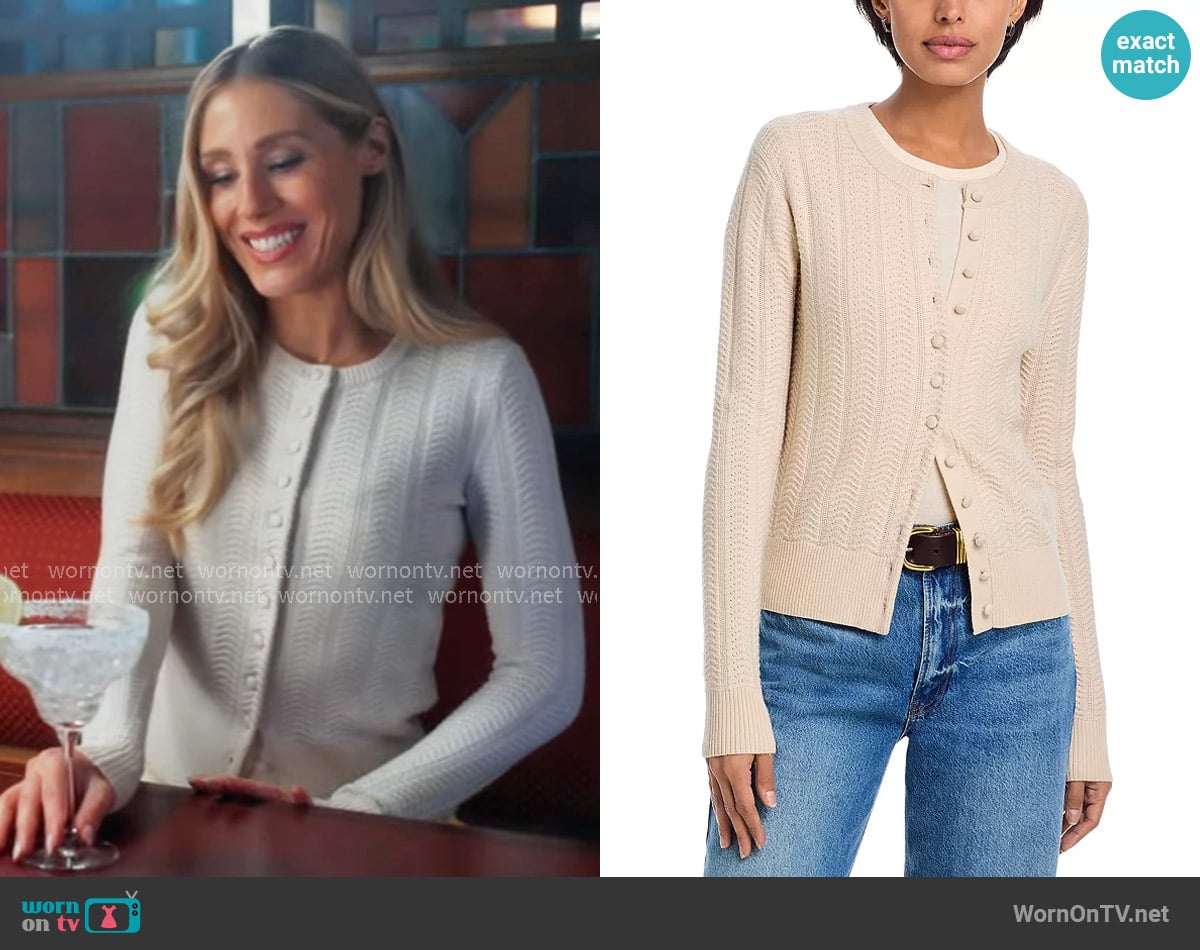 Rag and Bone Francesca Merino Cardigan in Oat worn by Lily (Lisa Gilroy) on Scrubs