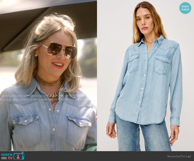 Rails Remi shirt worn by Amanda Frances on The Real Housewives of Beverly Hills