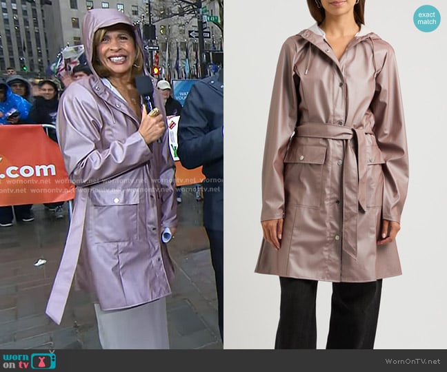Rains Curve Jacket W3 in Lilac worn by Hoda Kotb on Today