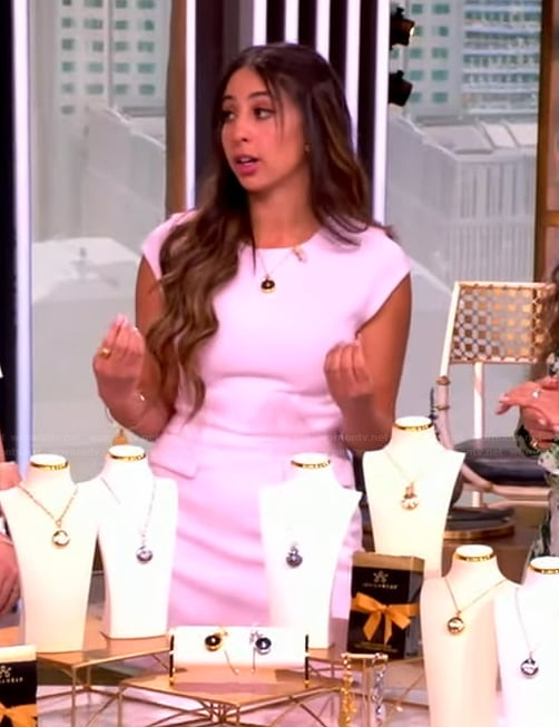 Rajia Abdelaziz's pink mini dress on The View