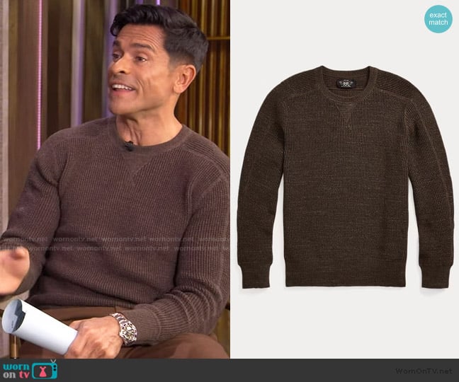 Mark’s brown sweater on Live with Kelly and Mark