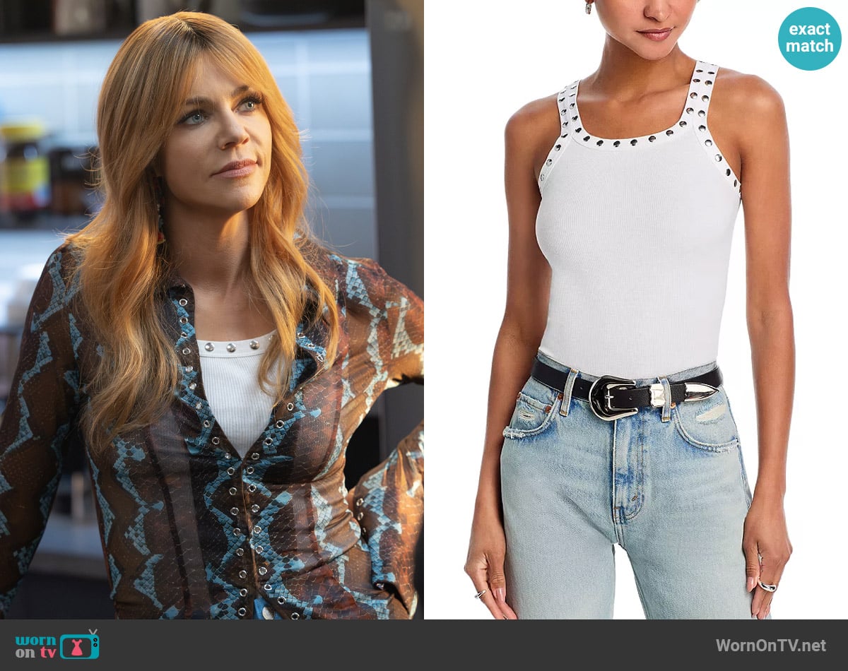 Re/Done Studded Ribbed Tank