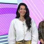 Rebecca Minkoff’s cream cropped jacket on Today