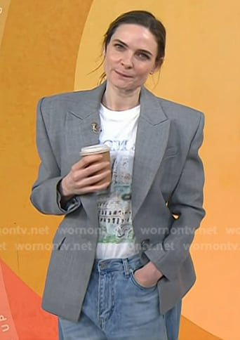Rebecca Ferguson’s grey blazer on Today