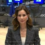 Rebecca's grey plaid blazer on Good Morning America