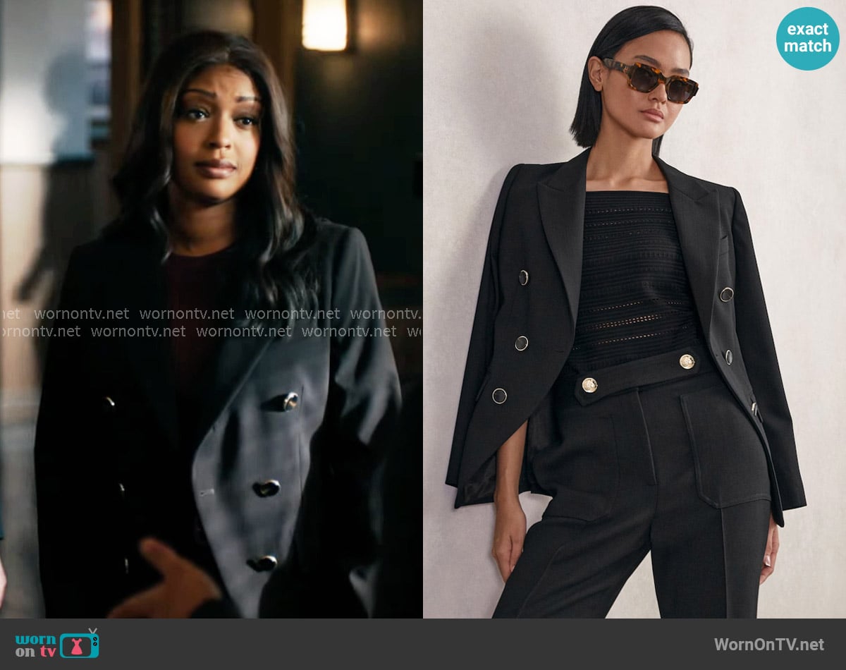 Reiss Lia Blazer worn by Daphne (Javicia Leslie) on High Potential