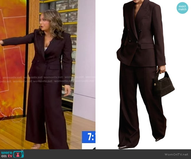 Ginger’s brown wide-leg pants on Good Morning America
