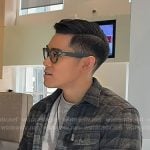 Brian Cheung’s grey plaid button down shirt on Today