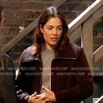 Britt’s brown coat on General Hospital