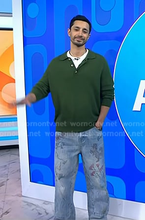 Riz Armed's printed jeans on Good Morning America