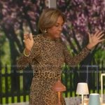 Robin’s brown leopard print midi dress on Good Morning America
