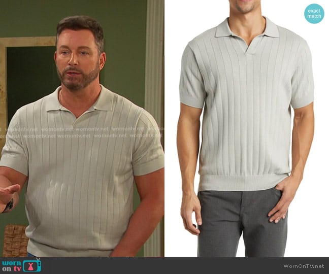 Brady’s ribbed polo sweater on Days of our Lives