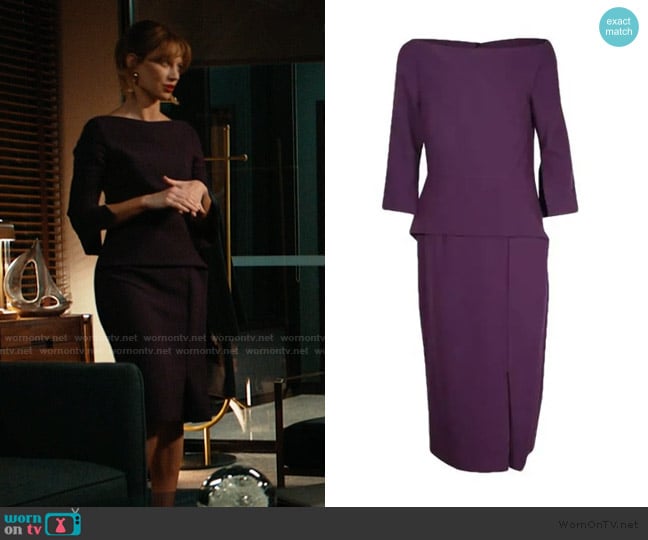 Roland Mouret Vintage Purple Dress worn by Shae Banfield (Yael Grobglas) on Matlock