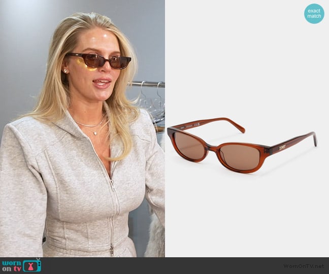  Romi Transparent Rust Sunglasses DMY Studios worn by Madison LeCroy on Southern Charm