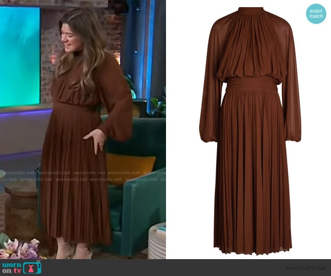 Ronny Kobo Blythe Dress worn by Kelly Clarkson on The Kelly Clarkson Show