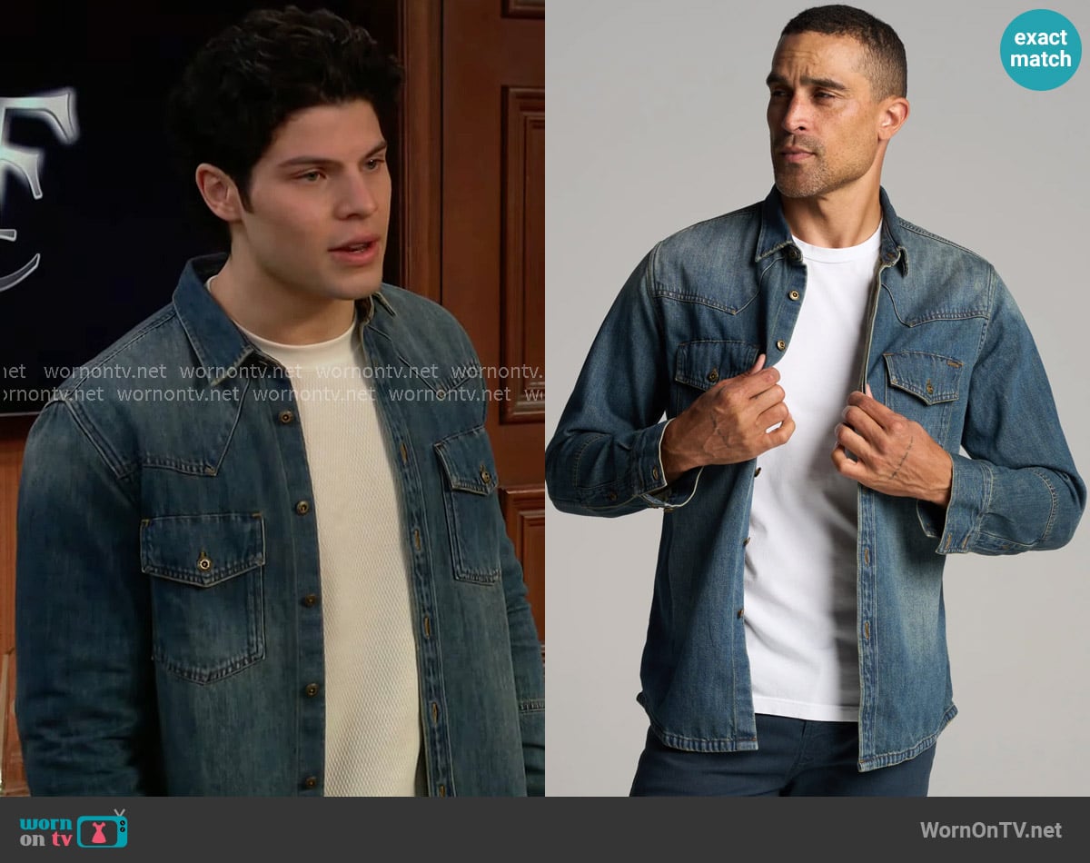 RJ’s denim shirt on The Bold and the Beautiful RJ’s denim shirt on The Bold and the Beautiful
