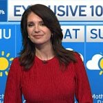 Maria’s red ruffle hem dress on Today