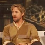 Ryan Gosling’s green cardigan on The Drew Barrymore Show