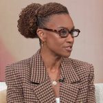 Ryan Michelle’s houndstooth blazer on Access Hollywood