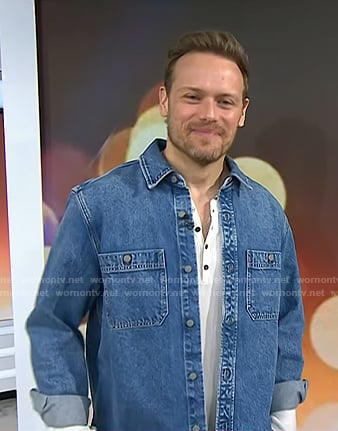 Sam Heughan’s denim shirt on Today