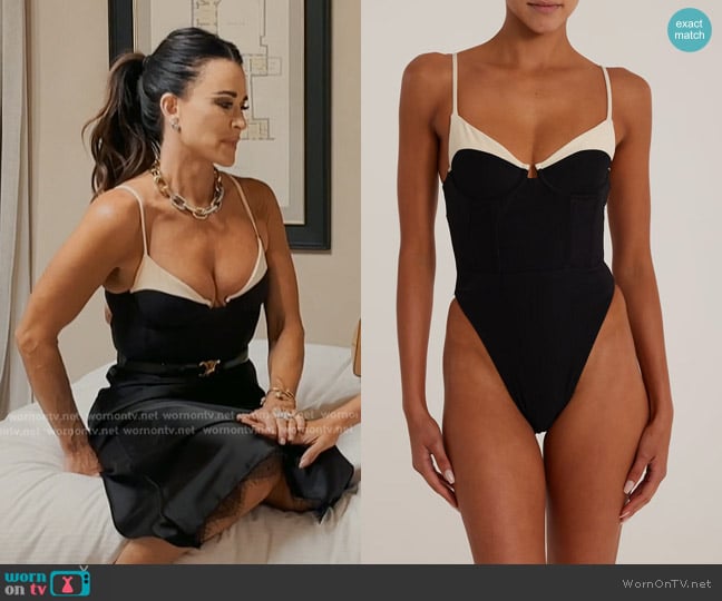 Same Double Layer Corset One Piece worn by Kyle Richards on The Real Housewives of Beverly Hills