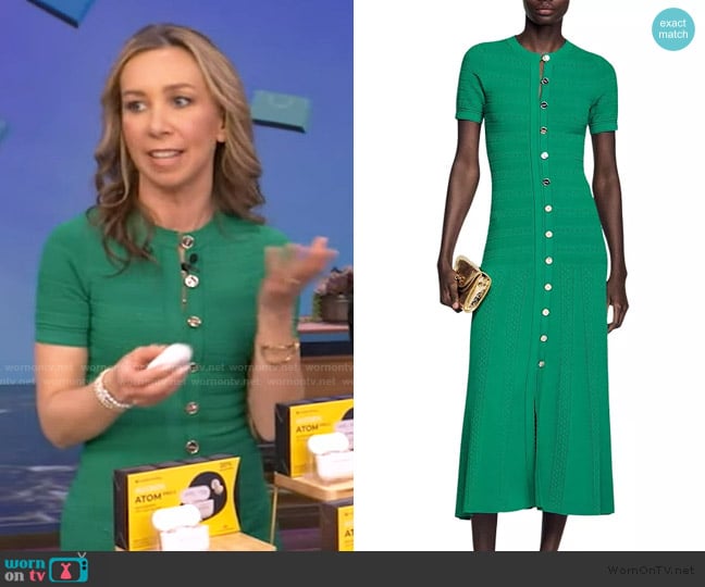 Sandro Knit Maxi Dress worn by Shannon Doherty on Live with Kelly and Mark