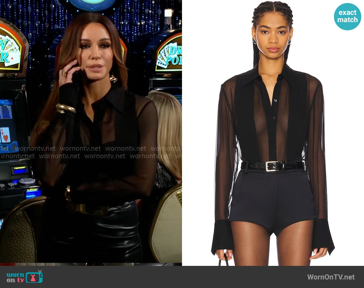 Sans Faff Meghan Panelled Silk Blouse worn by Riza Thomson (Tina Casciani) on The Young and the Restless