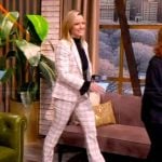 Sara’s white plaid blazer and pants on The View