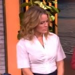 Sara's white top and striped pants on The View