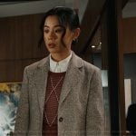 Sarah’s burgundy striped tank on Matlock