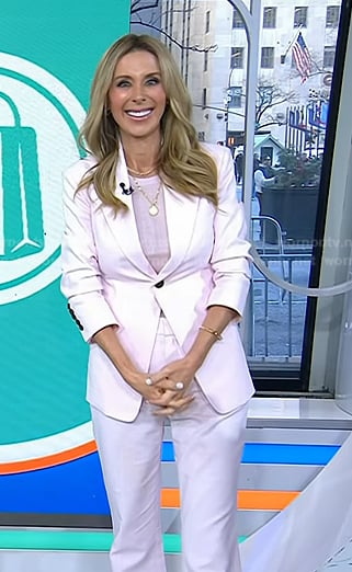 Sarah Eggenberger’s pink blazer and pant on Today