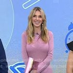 Sarah Eggenberger’s pink knit maxi dress on Today