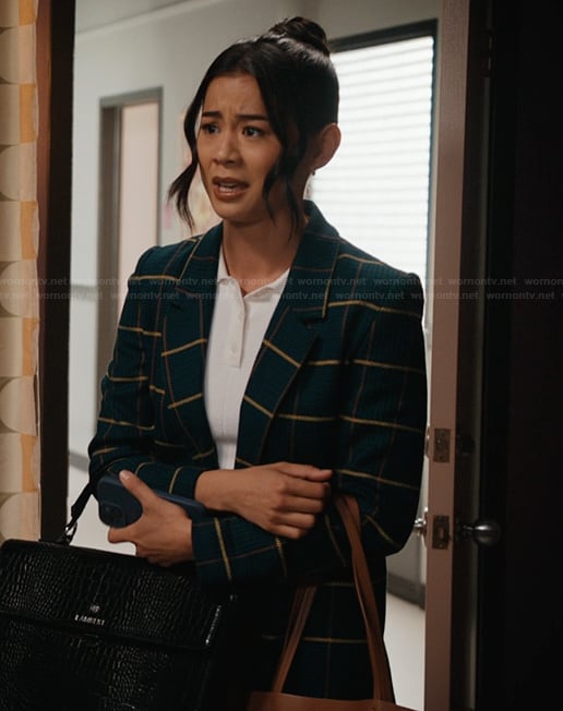 Sarah's green check print blazer on Matlock