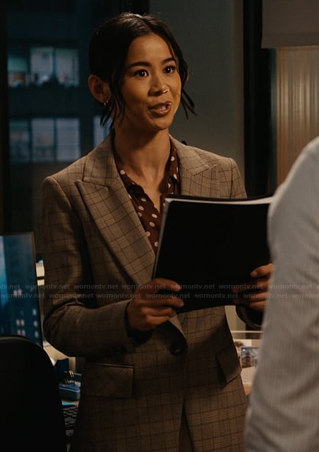 Sarah’s plaid blazer on Matlock