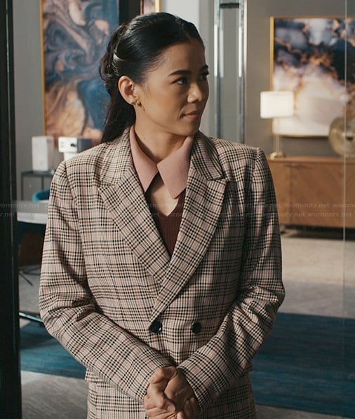 Sarah’s plaid blazer on Matlock