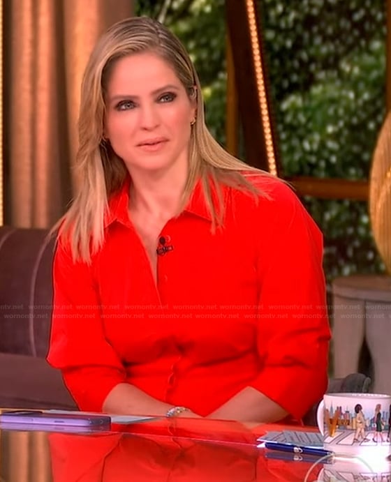 Sara's red shirtdress on The View